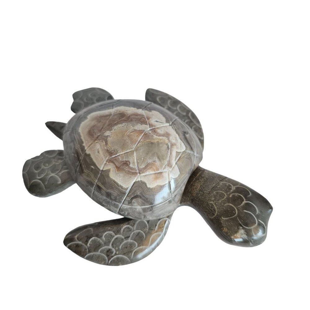 Handcrafted Stone Turtle Figurine From Ecuador